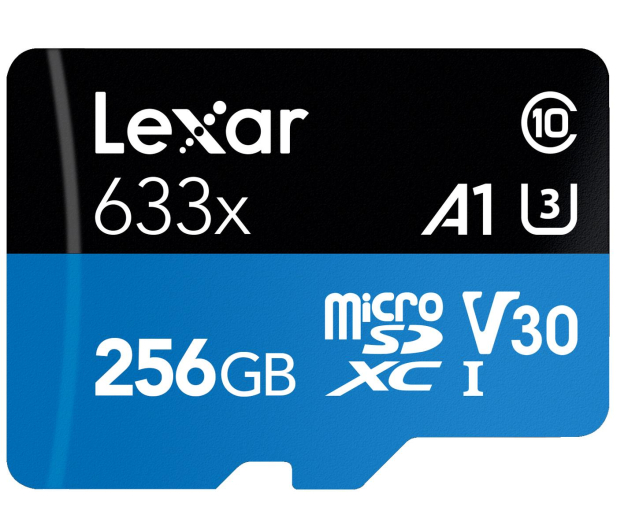 LEXAR microSDXC 256GB 633x 100/45MB/s CL10 adapter - 603806 - zdjęcie 2